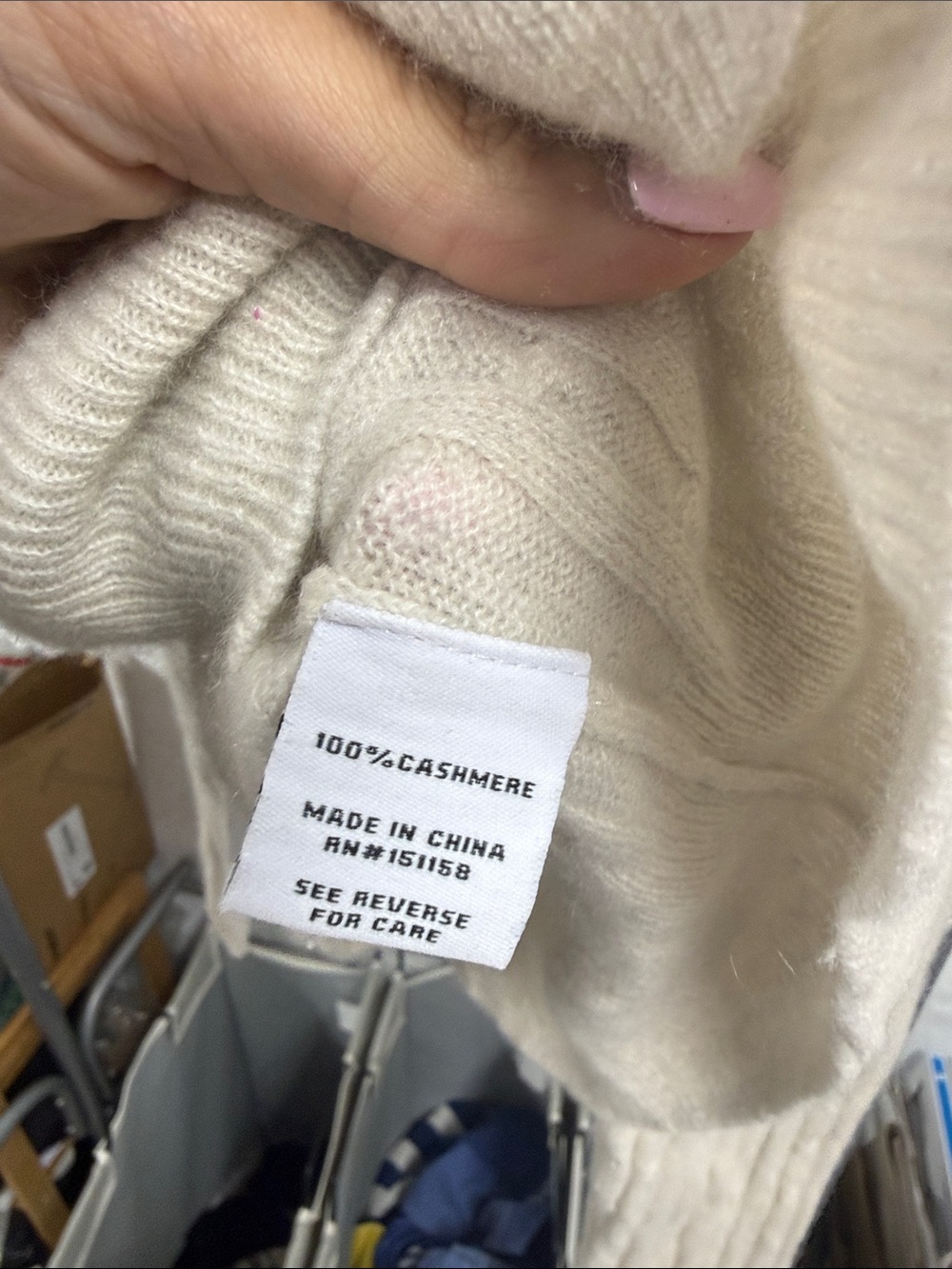 Zip-Front Cable Knit Sweater - Cream 100% Cashmere Size Medium NWOT - Picture 4 of 5